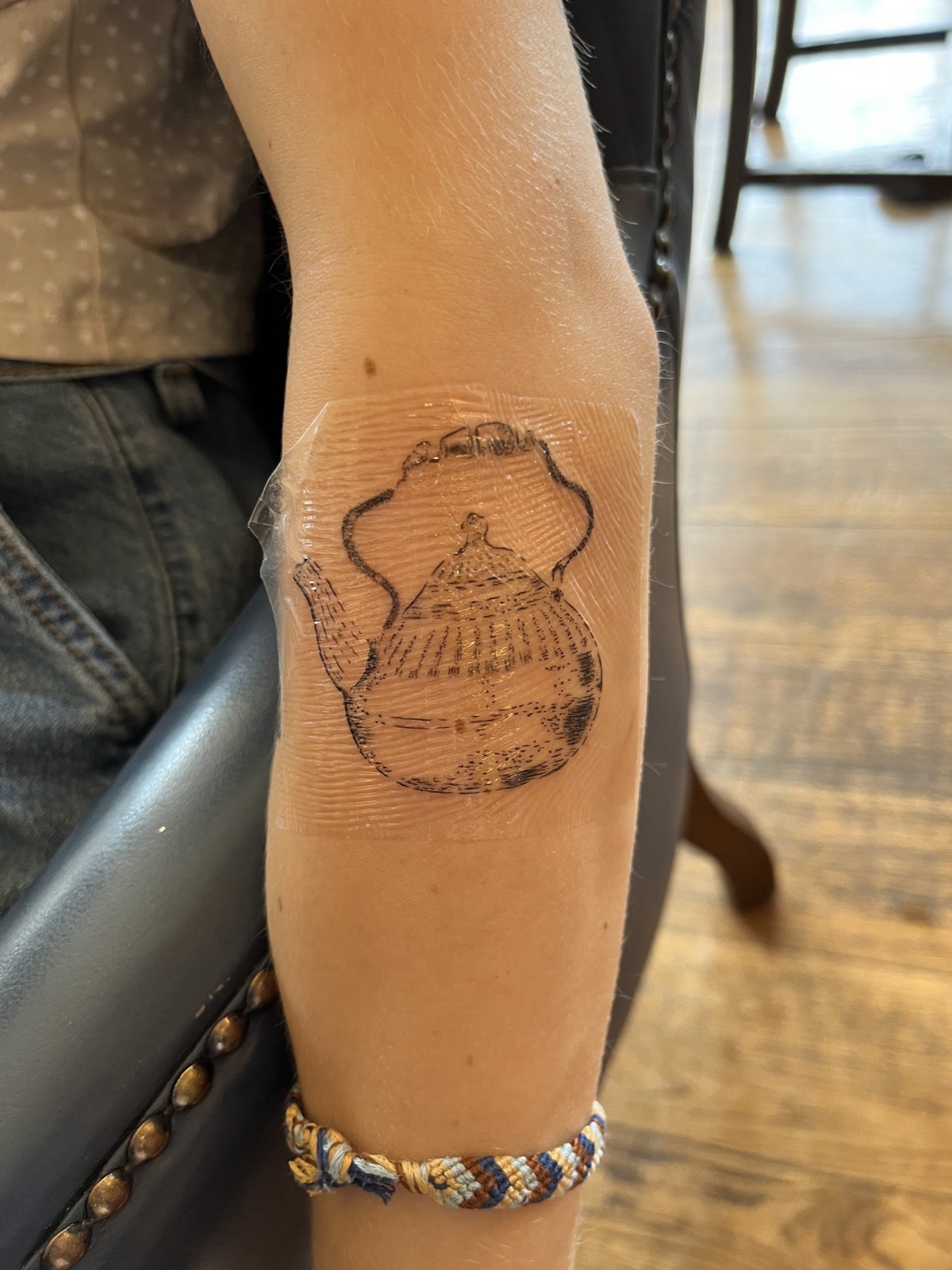 Custom tattoos forearm sleeve of a Norse warrior with a shield